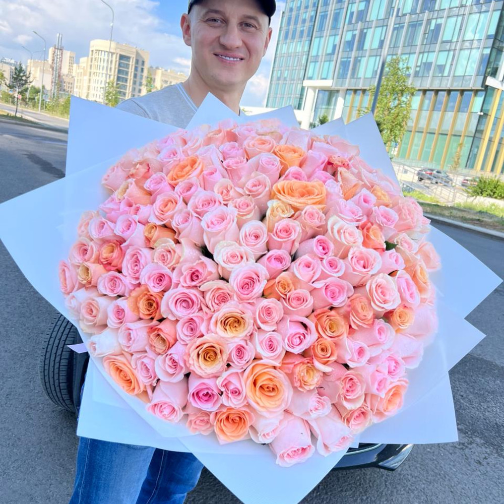 151 голландская роза микс 50см